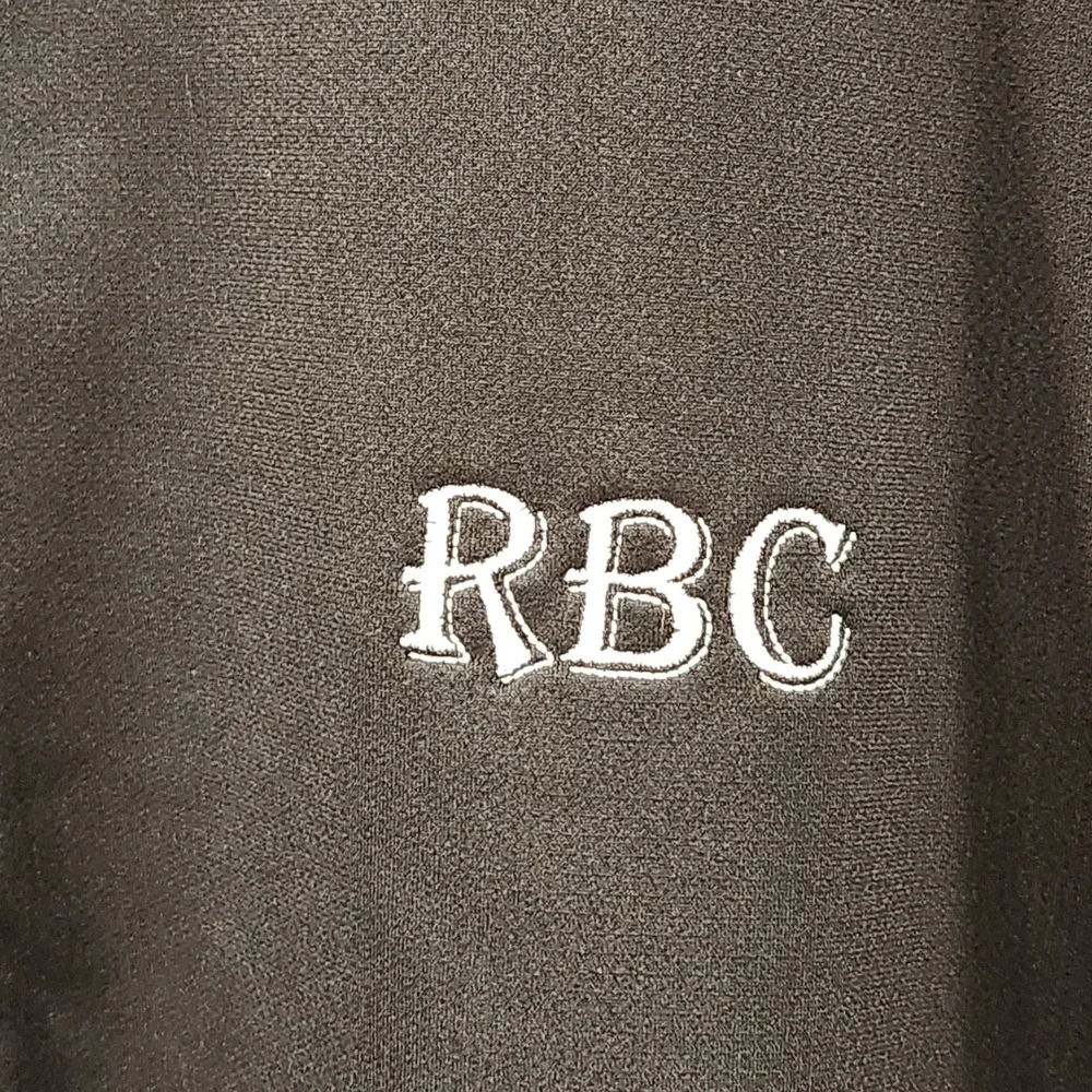 Nike Golf Mens XL Dri-FIT 1/4 Zip Pullover Black Blue RBC Logo Stretch‎